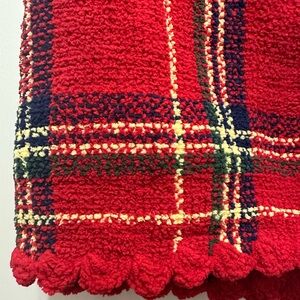Festive Red Plaid Blanket for Baby